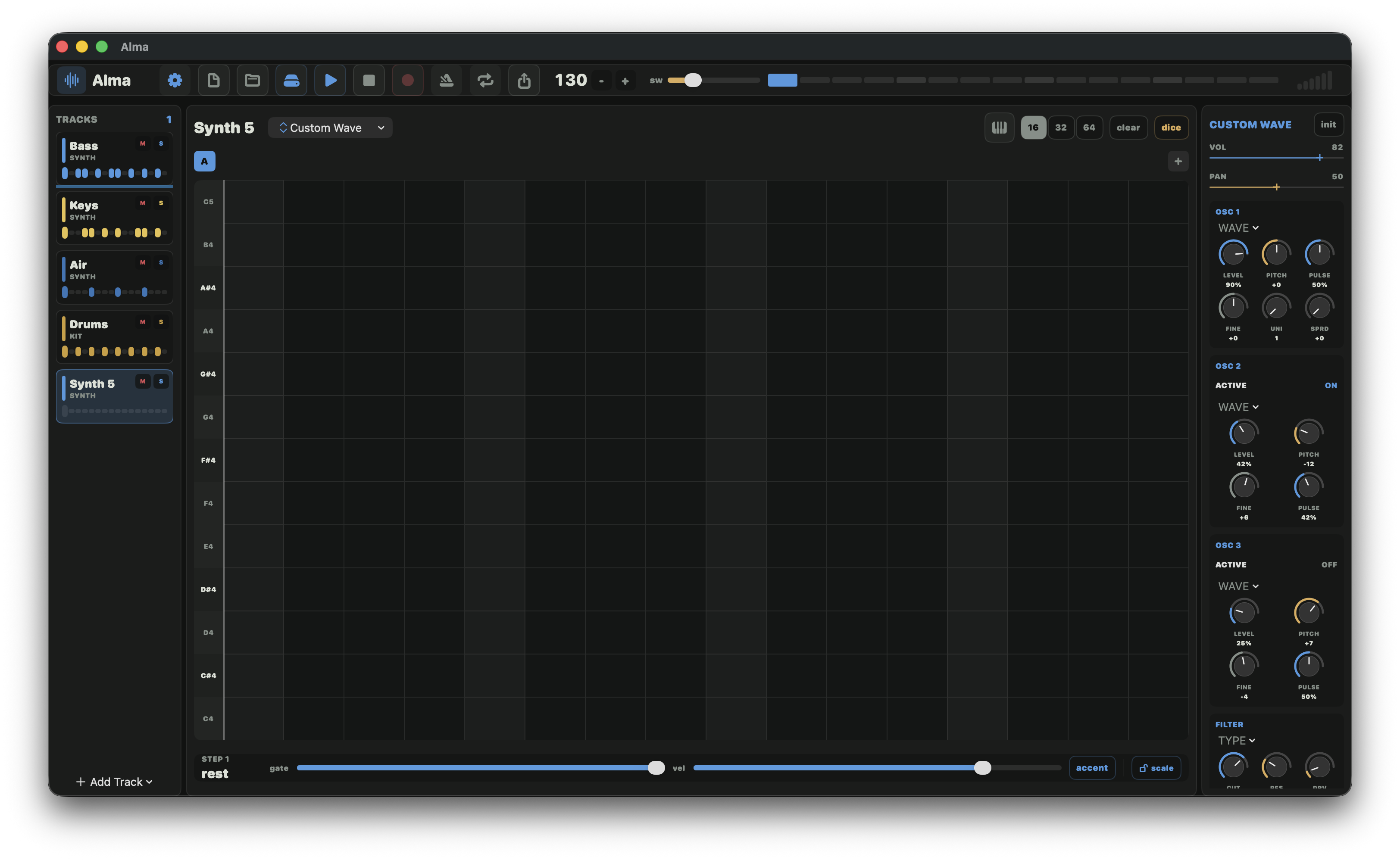 Alma DAW for Mac sound designer